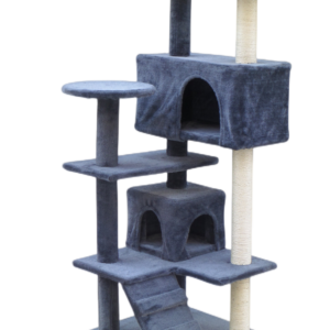 130 cm Beige Cat Scratching Post Tree Scratcher Pole-Grey