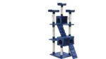 180 cm Cat Kitten Scratching Post Tree W ladder-Blue