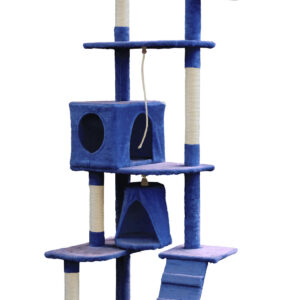 193cm Cat Scratching Tree Post Sisal Pole Scratching Post Scratcher Tower Condo Blue