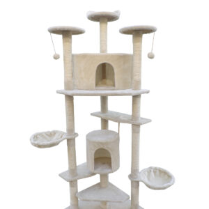 200 cm Cat Scratching Post Tree Scratcher Corner Tower Furniture- Beige