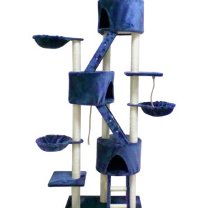 244 cm XL Multi Level Cat Scratching Post Tree Scratcher Pole- Blue