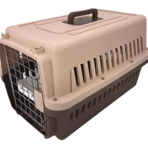 New Medium Dog Cat Rabbit Crate Pet Carrier Cage With Bowl & Tray Brown