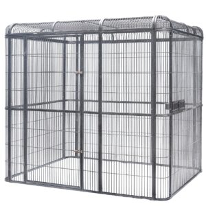 XXXXL Walk-in Bird Cat Dog Cage Pet Parrot Aviary  Perch 219x158x203cm With Green Cover