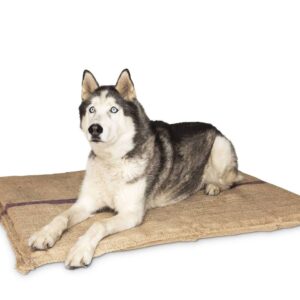 Jumbo Hessian Pet Dog Puppy Bed Mat Pad House Kennel Cushion With Foam 110 x 78 cm