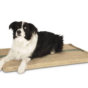 Large Hessian Pet Dog Puppy Bed Mat Pad House Kennel Cushion With Foam 100 x 69 cm