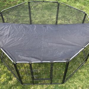 80 cm Heavy Duty Pet Dog Puppy Cat Rabbit Exercise Playpen Fence With Cover