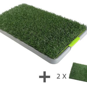 Indoor Dog Puppy Toilet Grass Potty Training Mat Loo Pad pad With 3 Grass