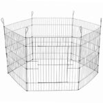 24' 6 Panel Pet Playpen Fold Exercise Cage Fence Enclosure