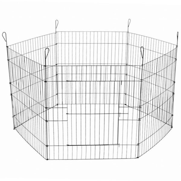 24' 6 Panel Pet Playpen Fold Exercise Cage Fence Enclosure