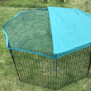 6 Panel Dog Cat Exercise Playpen Puppy Enclosure Rabbit Fence With Cover