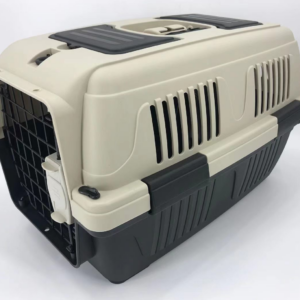 Medium Portable Dog Cat House Pet Carrier Travel Bag Cage+Safety Lock & Food Box