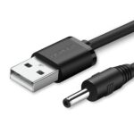 USB2.0-A to DC 3.5mm M/F Charging Cable 1m (Black) 10376