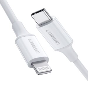 10493 Type-C to MFI iPhone M/M Cable Rubber Shell 1M White