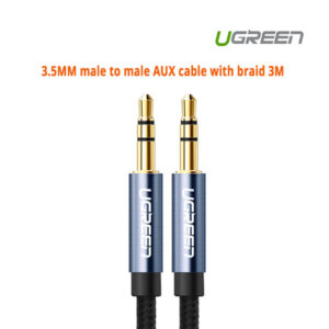 3.5MM male to male AUX cable with braid  (10688)