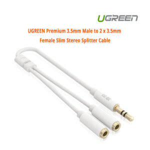 Premium 3.5mm Male to 2 x 3.5mm Female Slim Stereo Splitter Cable (10739)