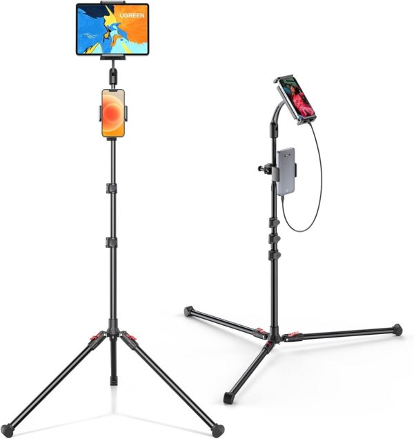 15647 2-in-1 Tablet (Max 12.9 inch) + Phone (Max 7.2 inch) Tripod Stand