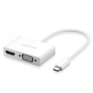 30843 Type-C to HDMI VGA Converter White