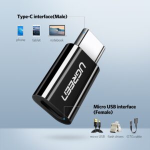 USB 3.1 Type-C to Micro USB Adapter - Black (30865)