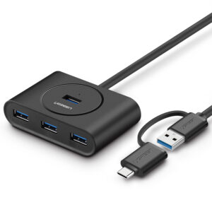 USB 3.0 Hub With Type C port Black 1M 40850