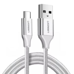 60121 USB 2.0 Type-A to Type-C Male Nickel Plated Cable 1M (White)