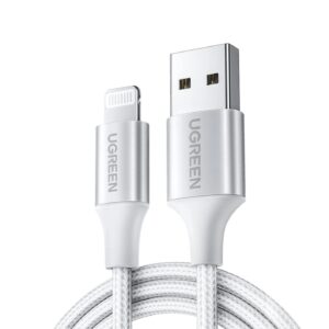 60163 USB-A to 8-pin iPhone Charging Cable 2M Silver