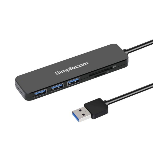 CH365 SuperSpeed 3 Port USB 3.0 (USB 3.2 Gen 1) Hub with SD MicroSD Card Reader