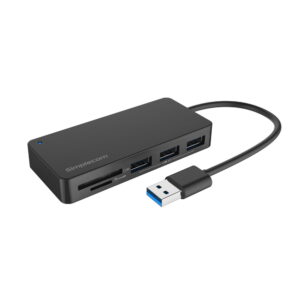 CH368 3 Port USB 3.0 Hub with Dual Slot SD MicroSD Card Reader