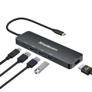 CH545 USB-C 5-in-1 Multiport Adapter Docking Station with 3-Port USB 3.0 Hub PD HDMI