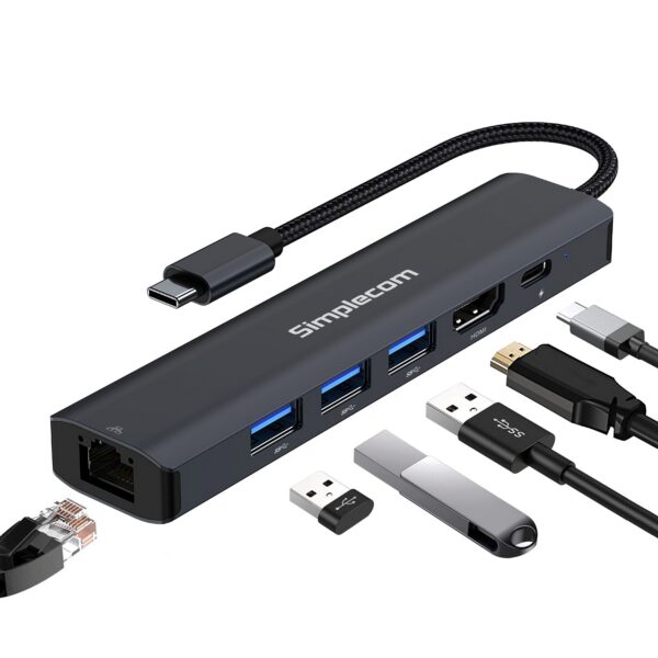 CHN560 USB-C SuperSpeed 6-in-1 Multiport Adapter Docking Station