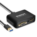 DA326 USB 3.0 to HDMI + VGA Video Adapter with 3.5mm Audio Full HD 1080p