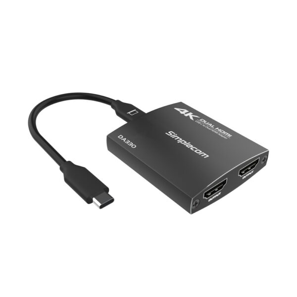 DA330 USB-C to Dual HDMI MST Adapter 4K@60Hz with PD and Audio Out