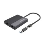 DA369 USB 3.0 or USB-C to Dual 4K HDMI 2.0 Display Adapter for 2x 4K@60Hz Extended Screens