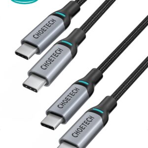 MIX00073 (XCC-1002 x2) 100W USB-C Braided Fast Charging Cable 1.8M 2 Pack