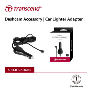 TRANSCEND TS-DPL2  Car Lighter Adapter for DrivePro  Micro-B (For DP230 / DP130 / DP110)