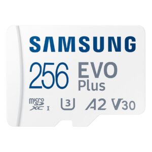 256GB MB-MC256KA EVO Plus microSD Card 130MB/s with Adapter