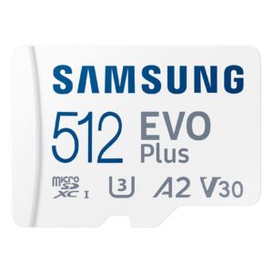 512GB MB-MC512KA EVO Plus microSD Card 130MB/s with Adapter