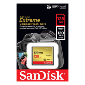 128GB Extreme CompactFlash Card with (write) 85MB/s and (Read)120MB/s - SDCFXSB-128G