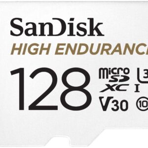 HIGH ENDURANCE MICROSDHC CARD SQQNR 128G UHS-I C10 U3 V30 100MB/S R 40MB/S W SD ADAPTOR SDSQQNR-128G-GN6IA