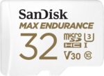 Max Endurance Microsdhc Card SQQVR 32G (15 000 HRS) UHS-I C10 U3 V30 100MB/S R 40MB/S W SD Adaptor SDSQQVR-032G-GN6IA