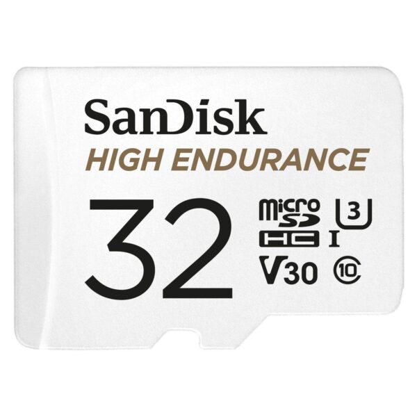 HIGH ENDURANCE MICROSDHC CARD SQQNR 32G UHS-I C10 U3 V30 100MB/S R 40MB/S W SD ADAPTOR SDSQQNR-032G-GN6IA