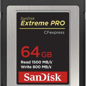 64GB Extreme PRO CFexpress Card Type B - SDCFE-064G-GN4NN READ 1500 MB/S WRITE 800MB/S