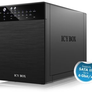 ICY BOX External 4 bay RAID System for 3.5" SATA I / II / III hard disks with USB 3.0 and eSATA (IB-RD3640SU3)