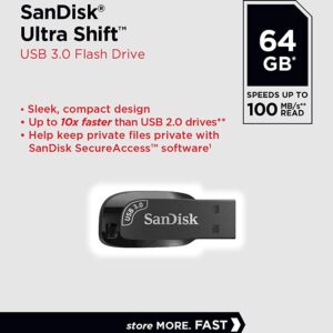 64GB Ultra Shift  USB 3.0 Flash Drive SDCZ410-064G-G46