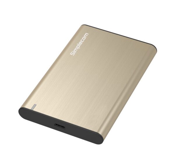 SE221 Aluminium 2.5'' SATA HDD/SSD to USB 3.1 Enclosure Gold