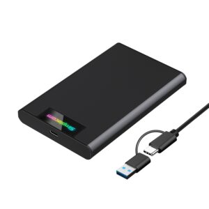 SE239 Tool-free 2.5" SATA HDD SSD to USB-C Enclosure with RGB Lights USB 3.2 Gen 2