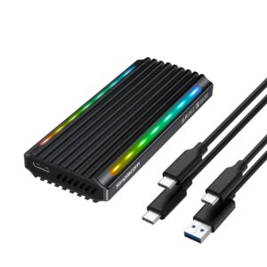 SE525 NVMe / SATA M.2 SSD USB-C Enclosure with RGB Light USB 3.2 Gen 2 10Gbps