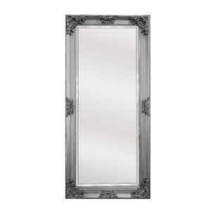 Deluxe French Provincial Ornate Mirror - Antique Silver - 80cm x 170cm