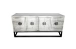 Athens Mirrored Buffet Table -Black