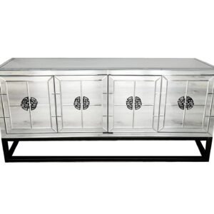 Athens Mirrored Buffet Table -Black