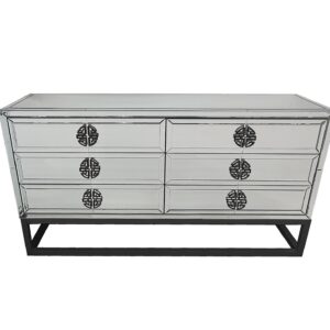 Athens Mirrored Dresser Table -Black